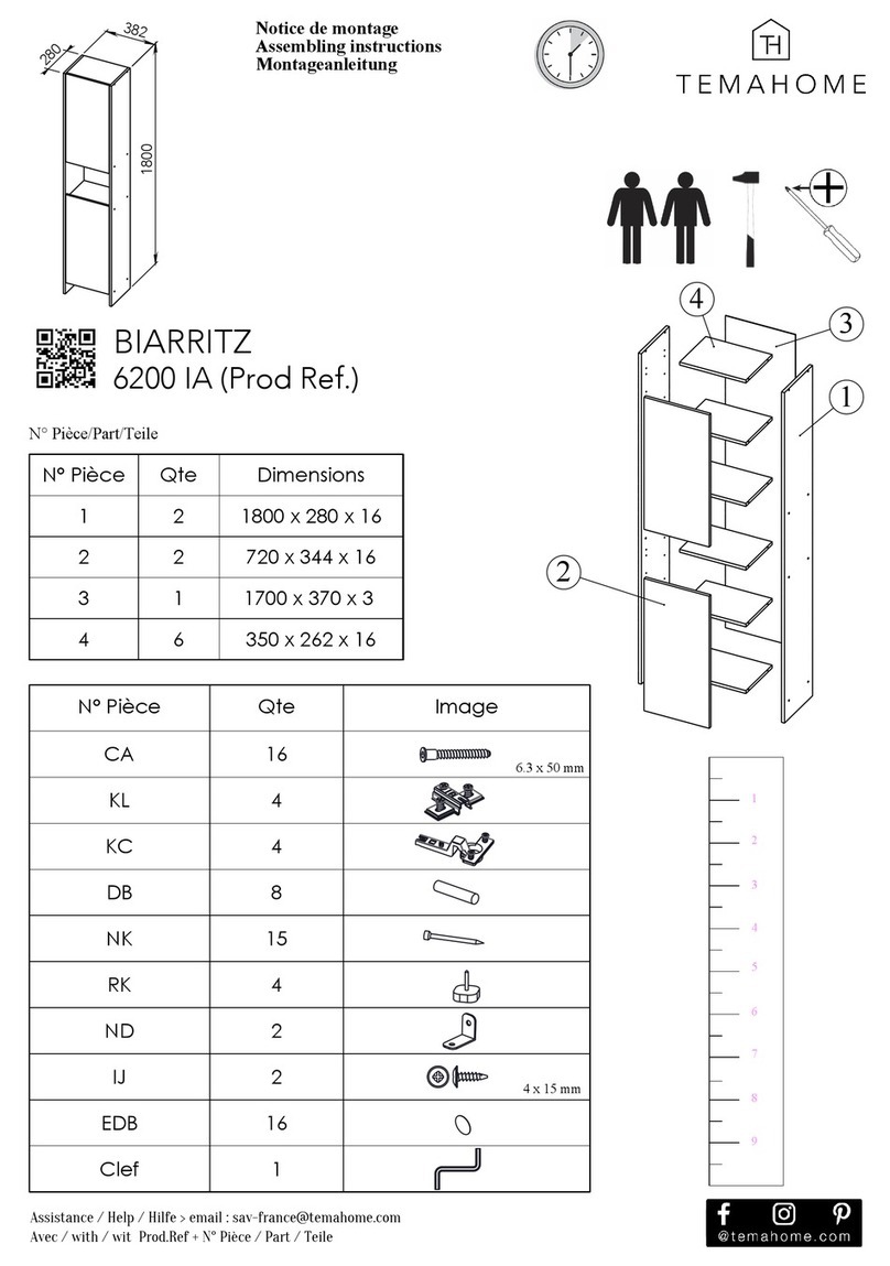 TemaHome BIARRITZ 6200 IA Installation guide TemaHome BIARRITZ 6200 IA Installation guide