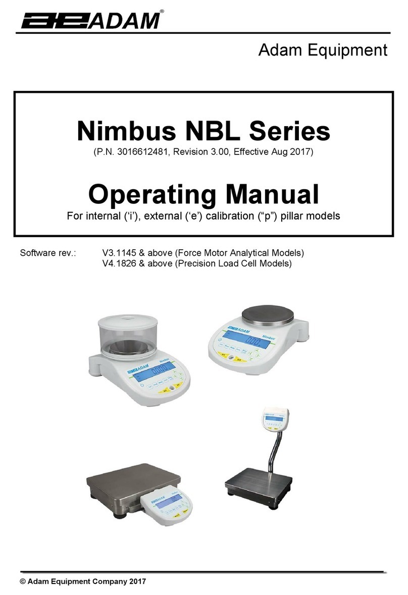 Adam Equipment Nimbus NBL Series User manual