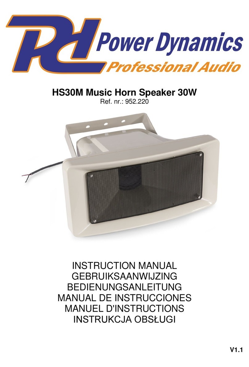Power Dynamics HS30M instruction manual