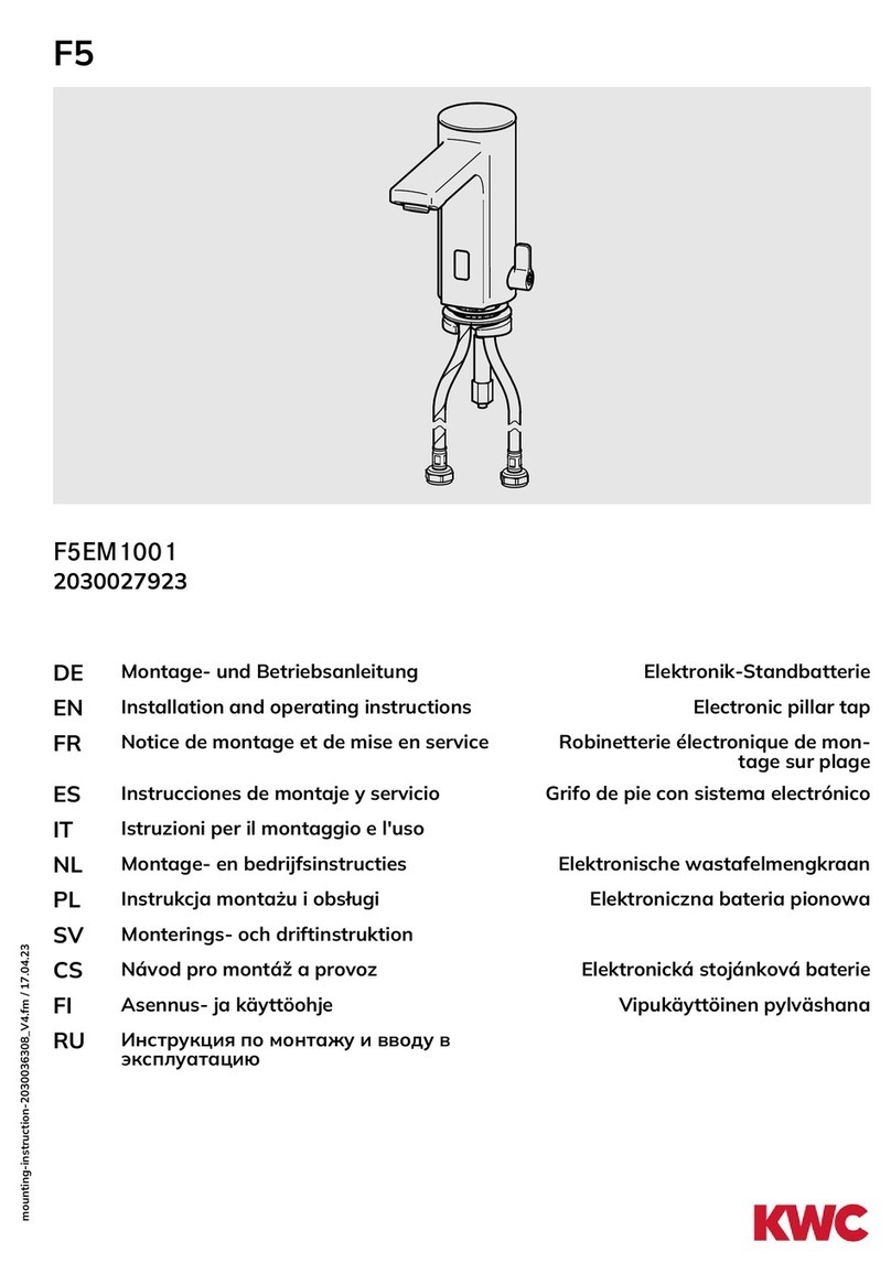 KWC F5EM1001 Installation and operating instructions