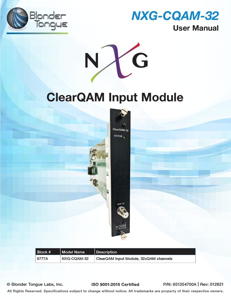 Blonder tongue NXG-CQAM-32 User manual