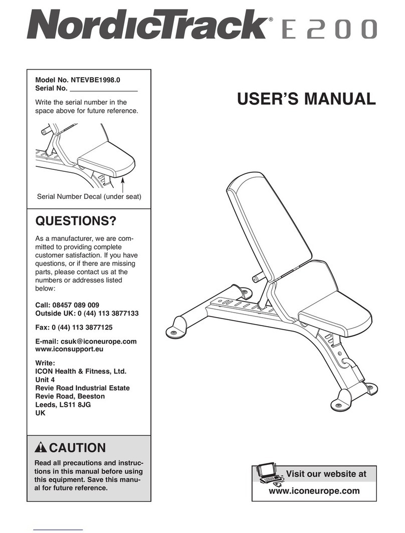 ICON NordicTrack E200 user manual