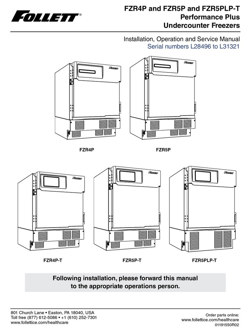 Follett Performance Plus FZR4P Installation, operation and service manual