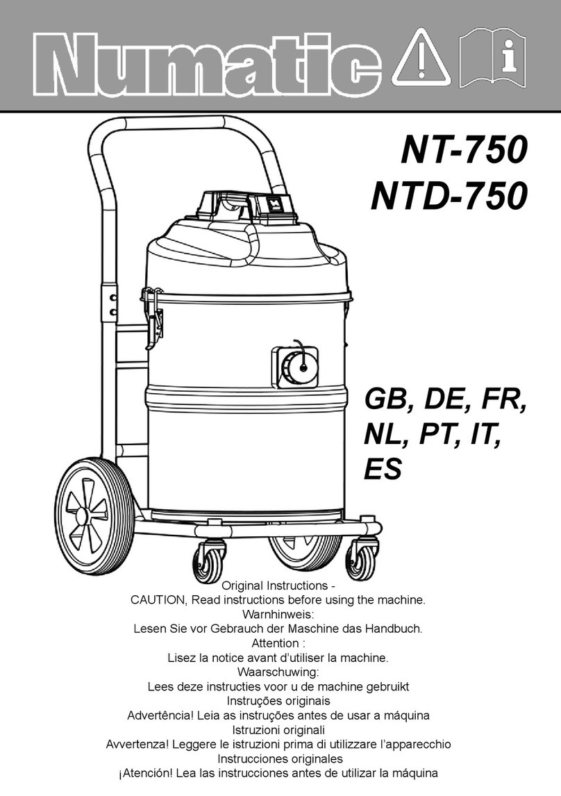 Numatic NT-750 User manual
