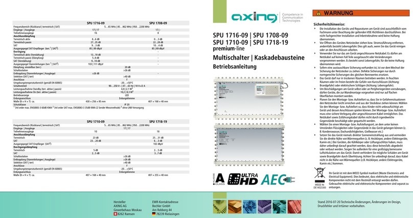 axing premium-line SPU 1716-09 User manual