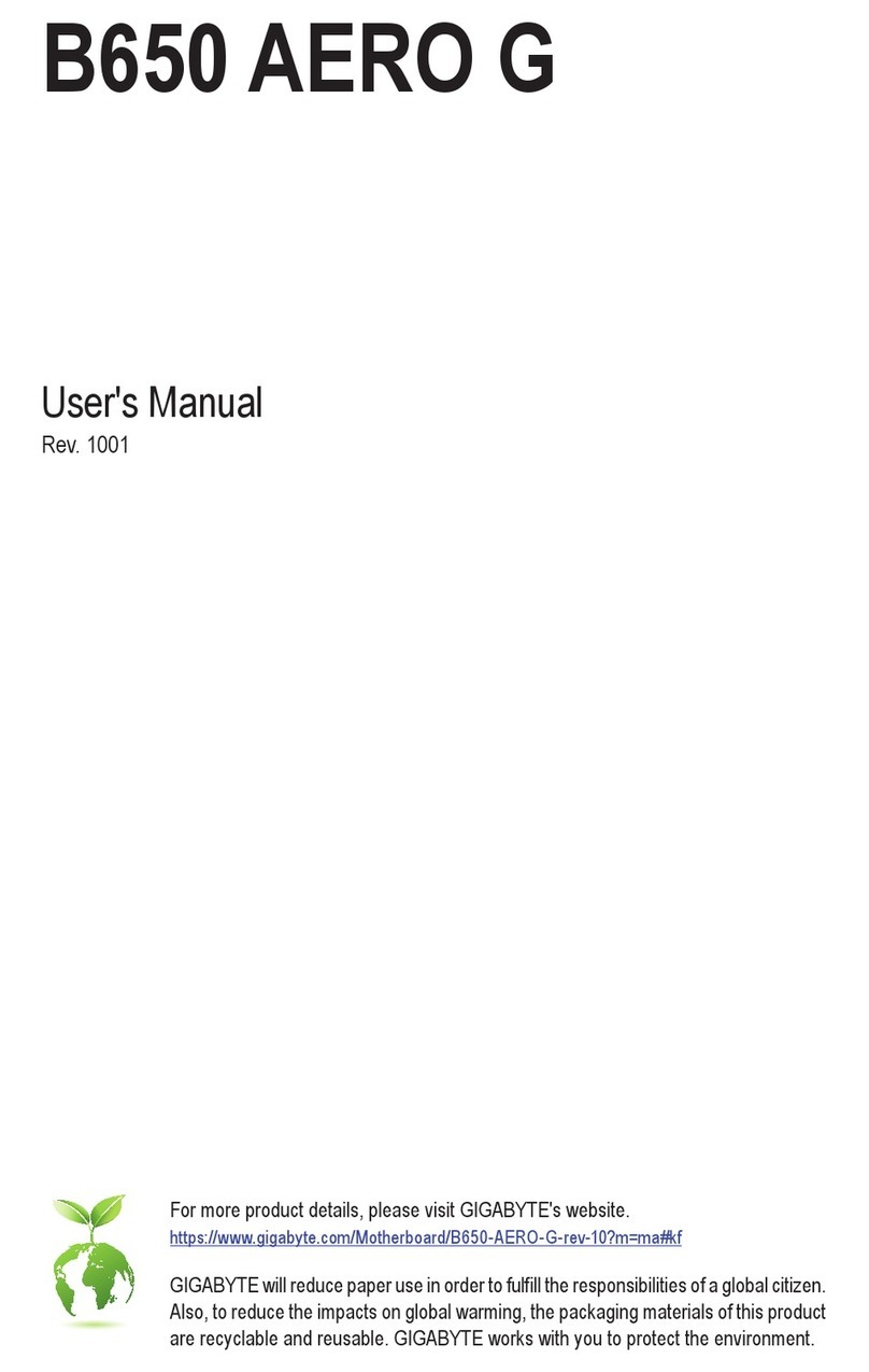 Gigabyte B650 AERO G User manual