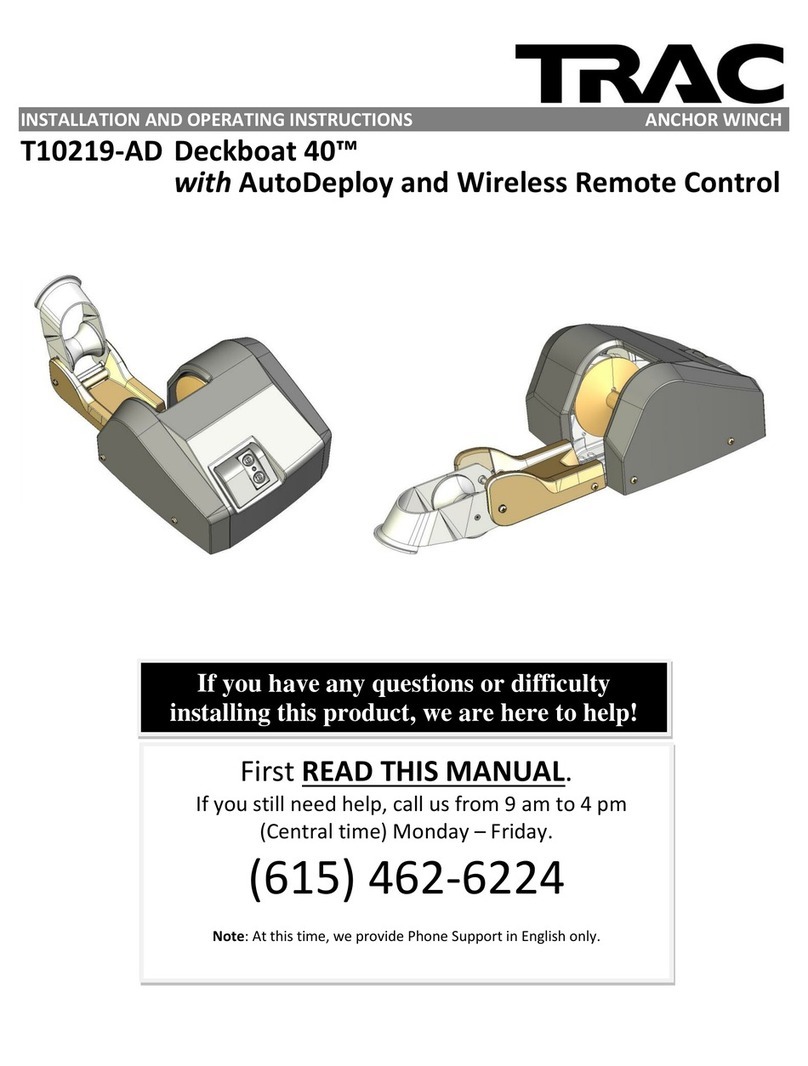 TRAC Deckboat 40 T10219-AD Installation and operating instructions