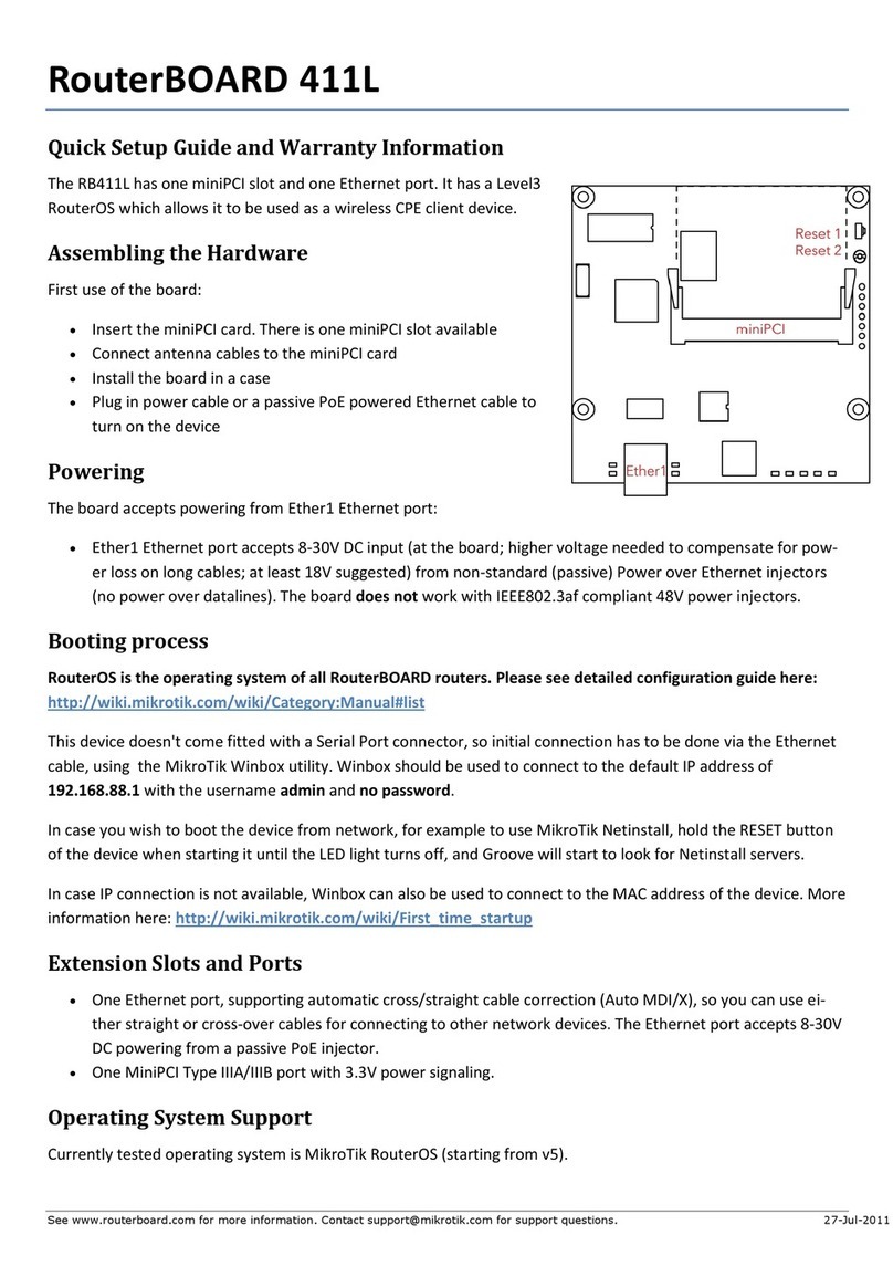 MikroTik RouterBOARD 411L User manual