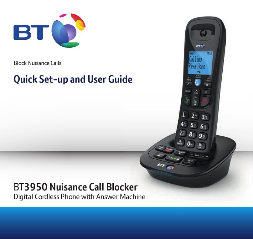BT BT3950 Nuisance Call Blocker Specification sheet