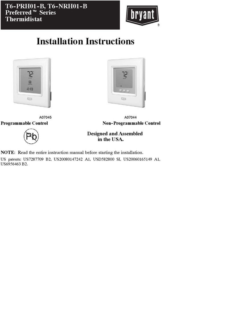 Bryant Preferred T6-PRH01-B User manual