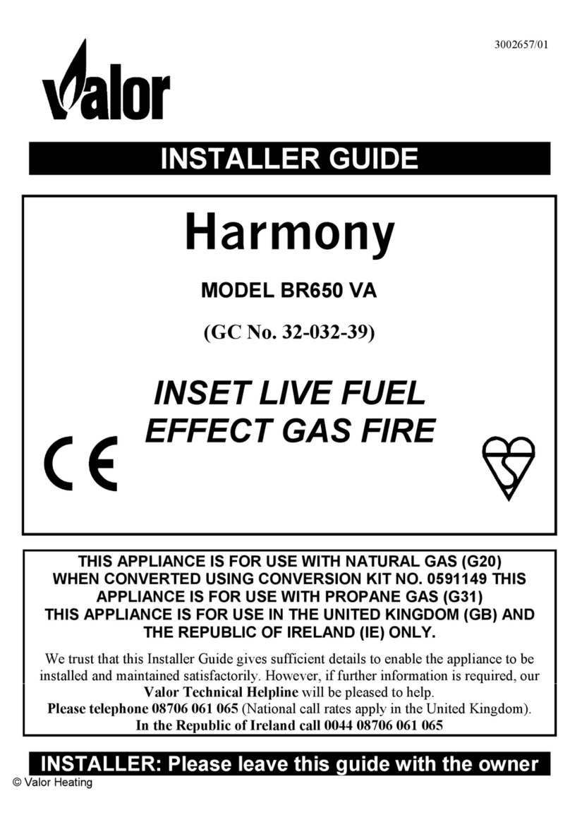 Valor Heating Harmony BR650 VA Installer's guide