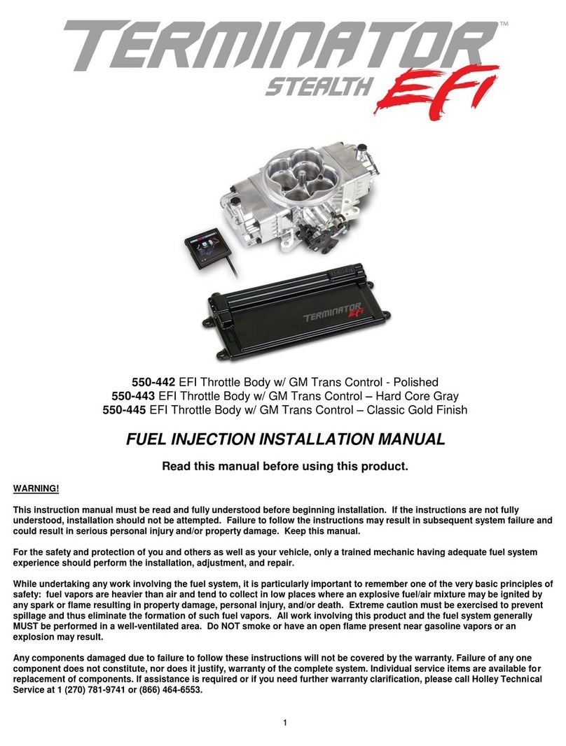 Holley Terminator Stealth EFI installation manual Holley Terminator Stealth EFI installation manual