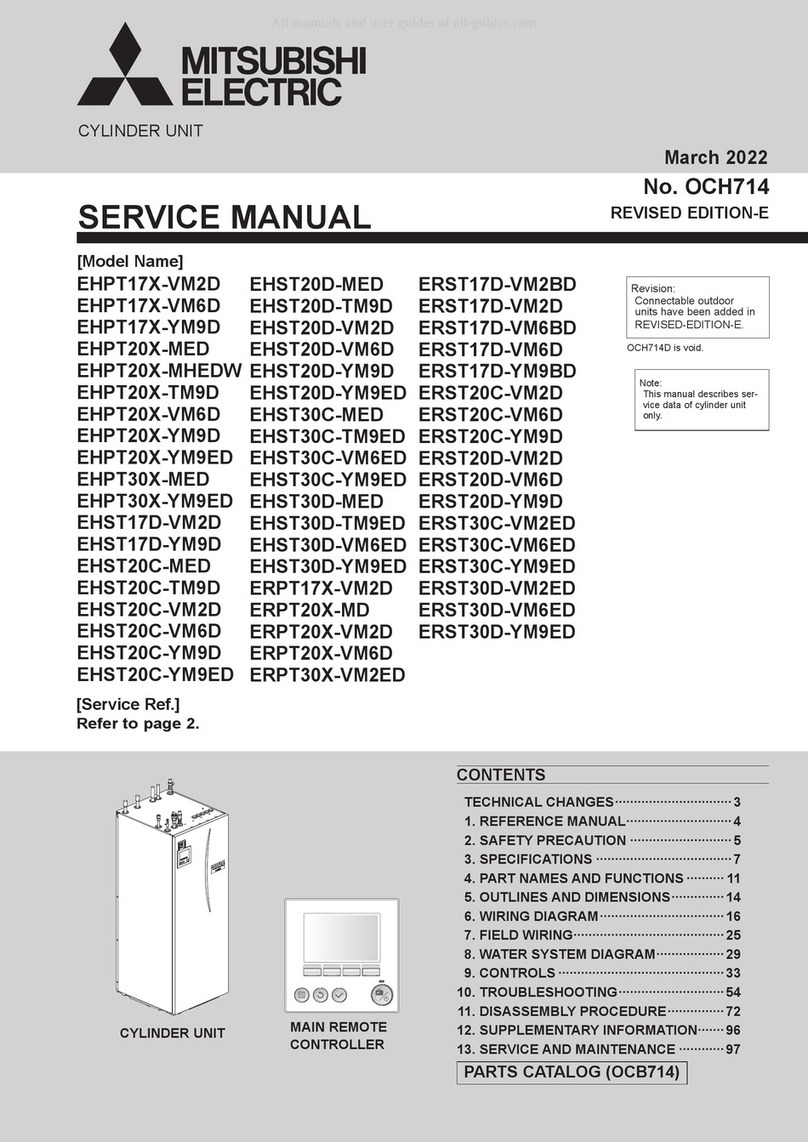 Mitsubishi Electric ecodan EHPT17X-VM6D User manual Mitsubishi Electric ecodan EHPT17X-VM6D User manual