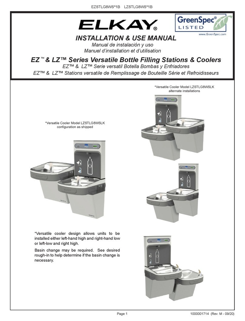 Elkay EZH2O EZSTLG8WS 1B Series Instructions for use