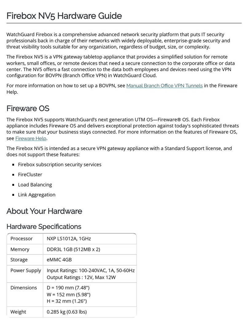 Watchguard Firebox NV5 Installation instructions