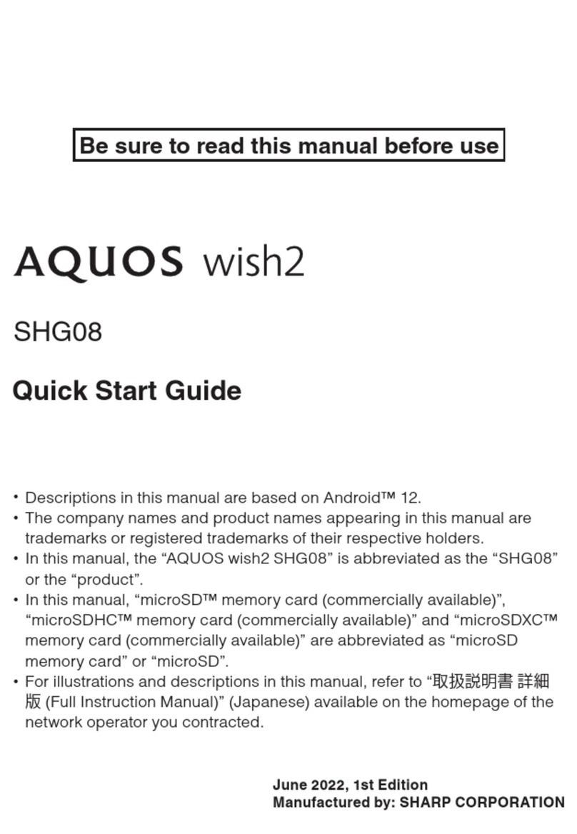 Sharp AQUOS wish2 User manual