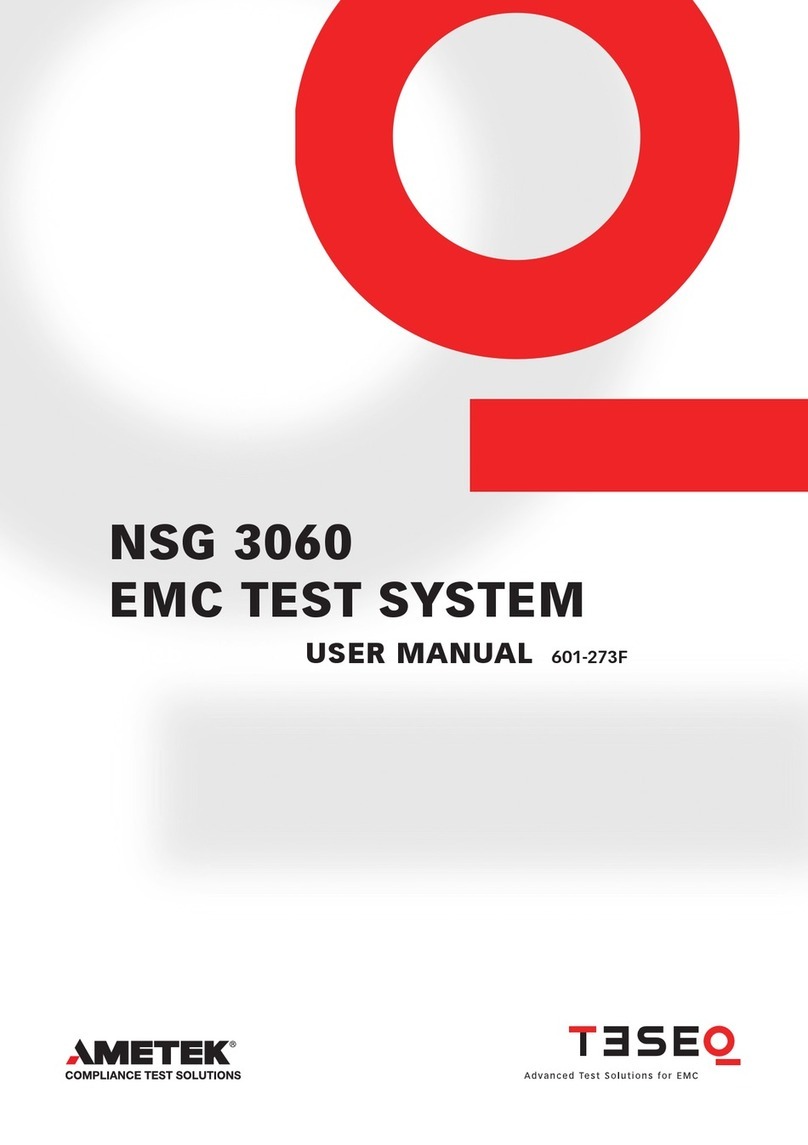 Ametek Teseq NSG 3060 User manual