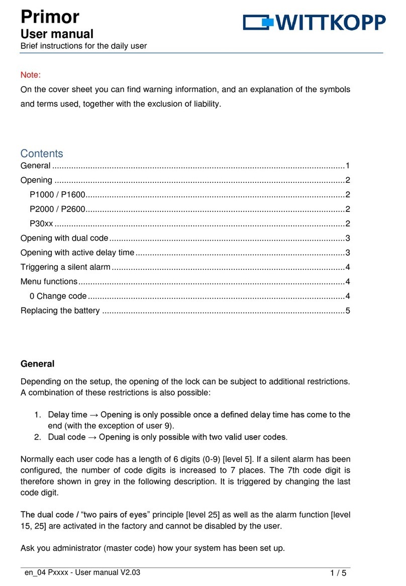 Wittkopp Primor P30 Series user manual