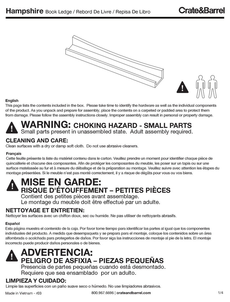 Crate&Barrel Hampshire User manual