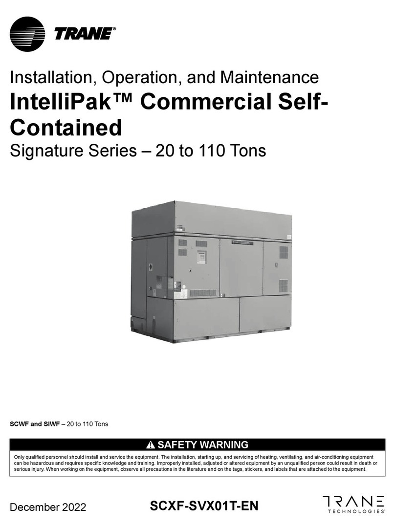 Trane Technologies IntelliPak Signature SCWF Installation and operating instructions