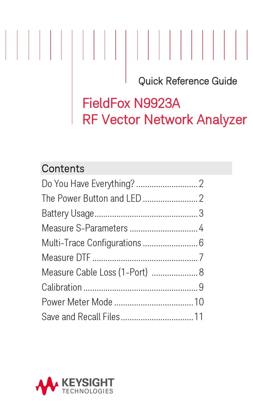Keysight Technologies FieldFox N9923A Quick reference guide