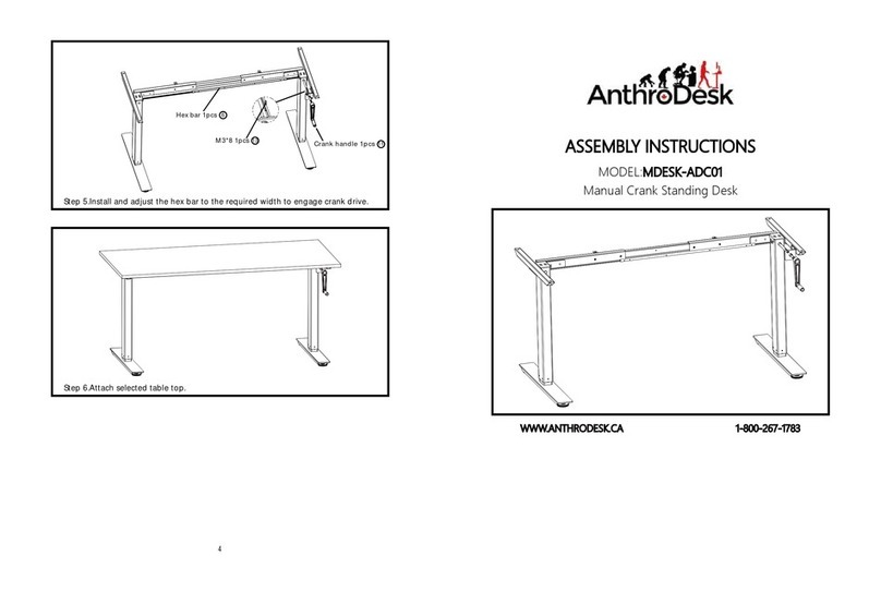 AnthroDesk MDESK-ADC01 Assembly instructions AnthroDesk MDESK-ADC01 Assembly instructions