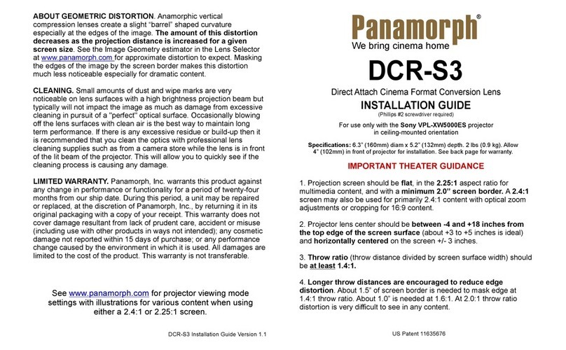 Panamorph DCR-S3 installation guide