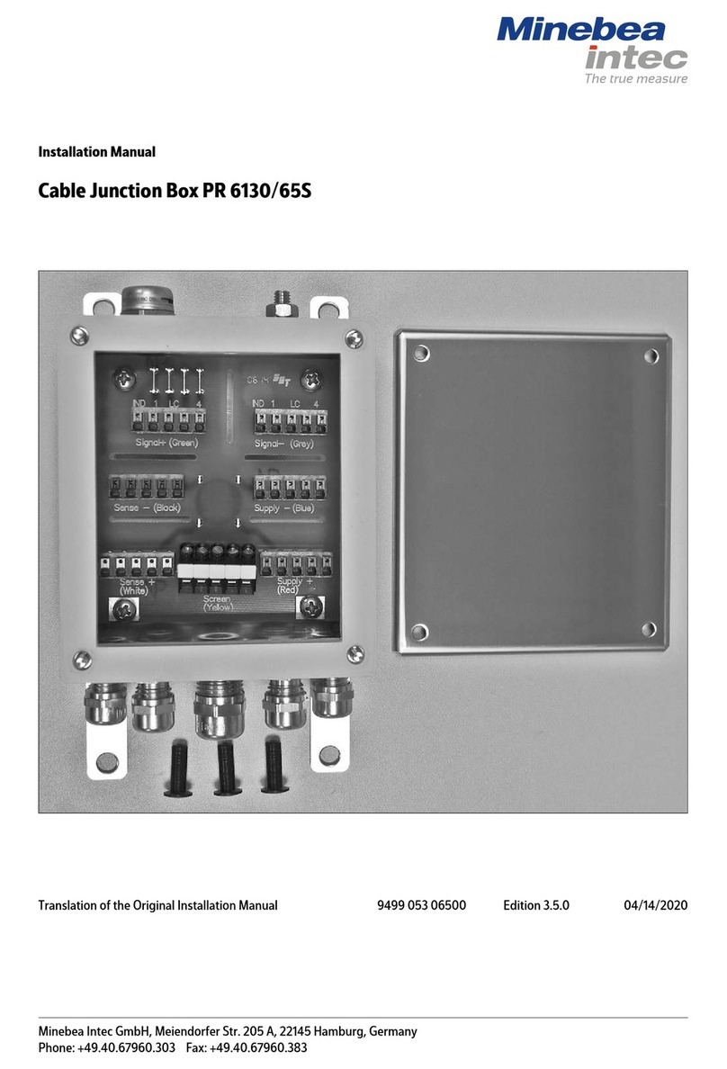 Minebea Intec PR 6130/65S installation manual