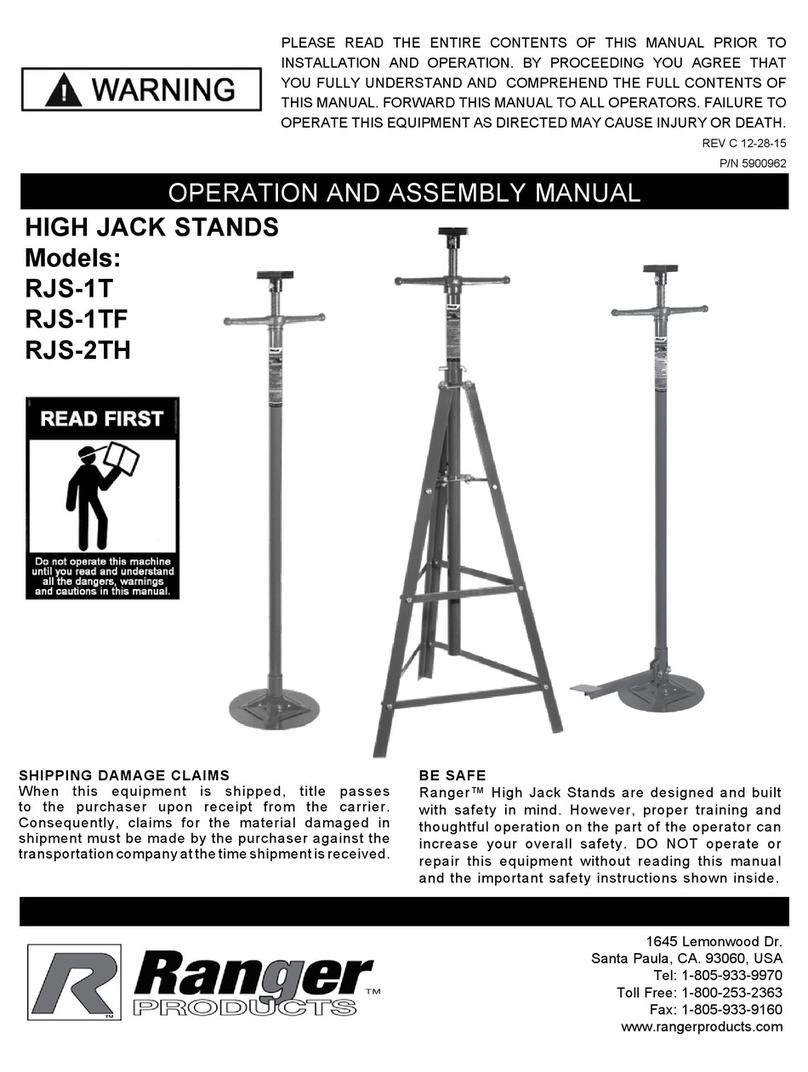 Ranger Products RJS-1T Operation and assembly manual