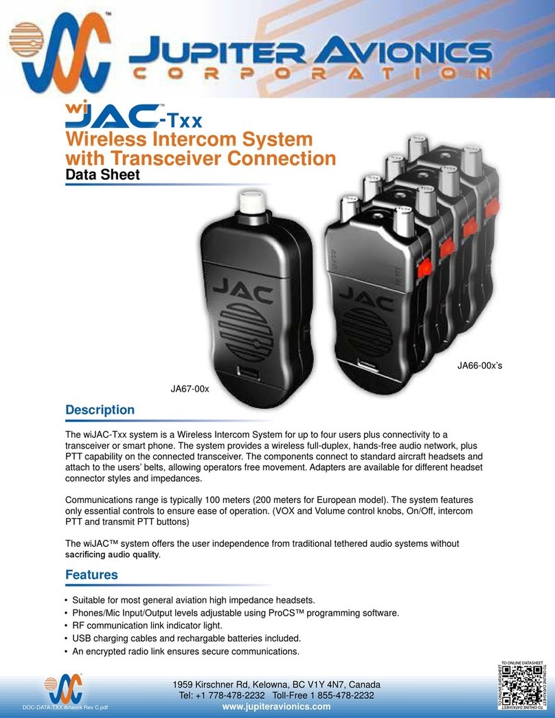 Jupiter Avionics JA67-00 Series User manual