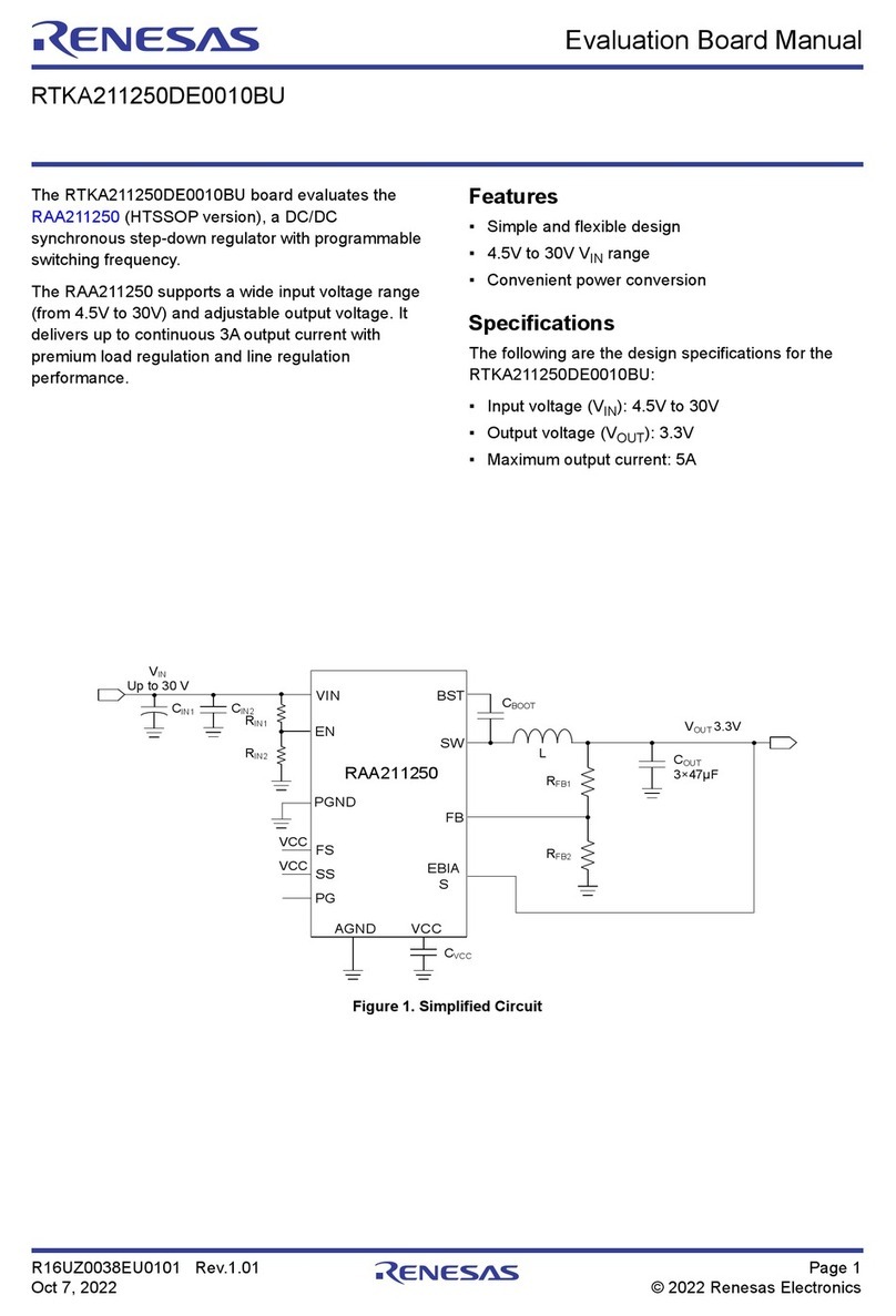 Renesas RTKA211250DE0010BU manual