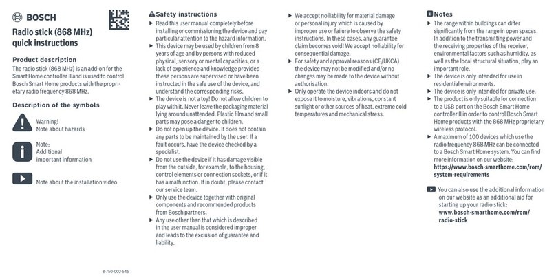 Bosch BCS-H Operator's manual
