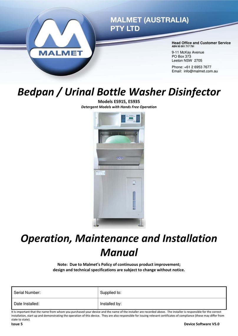 Malmet ES915 Operation, maintenance and installation manual Malmet ES915 Operation, maintenance and installation manual