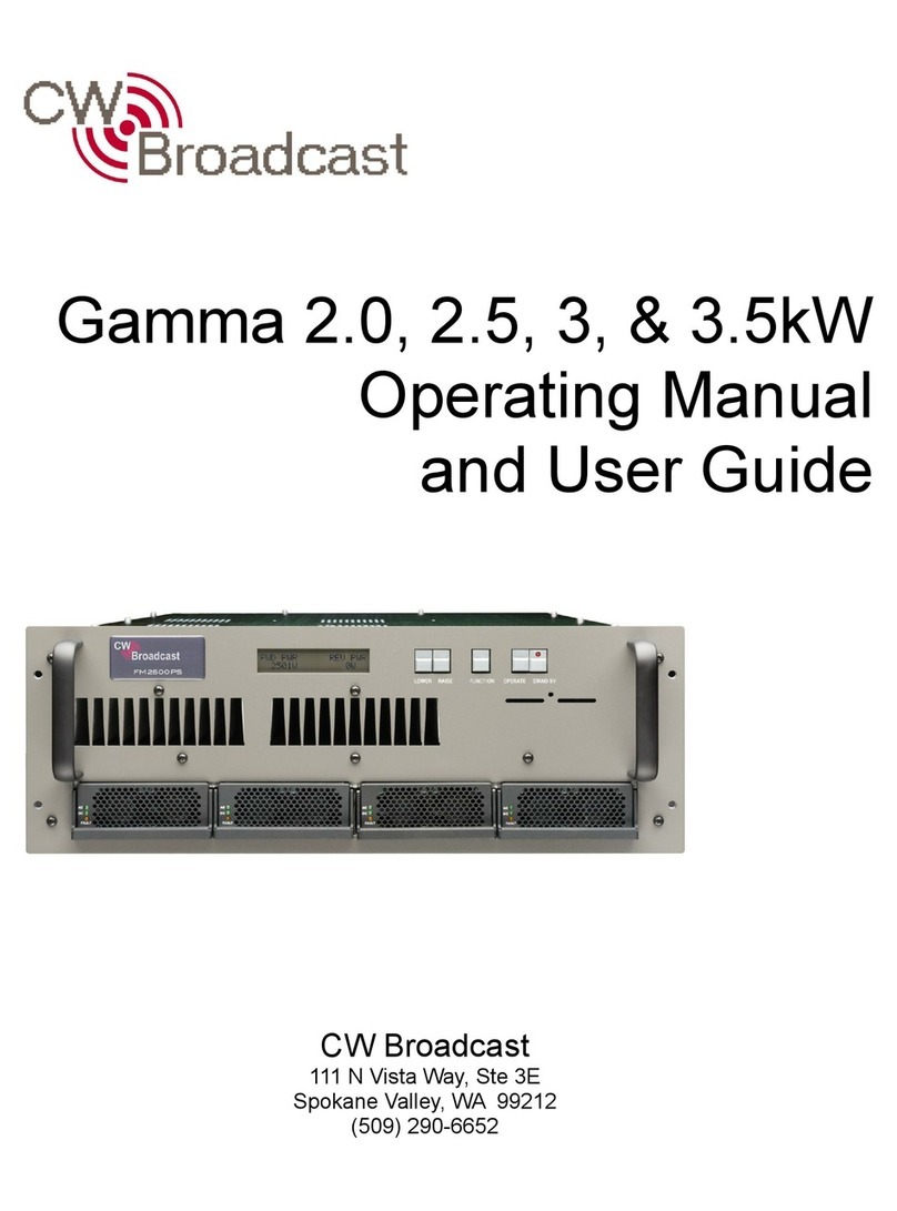 CircuitWerkes CW Broadcast Gamma Operating manual and user guide