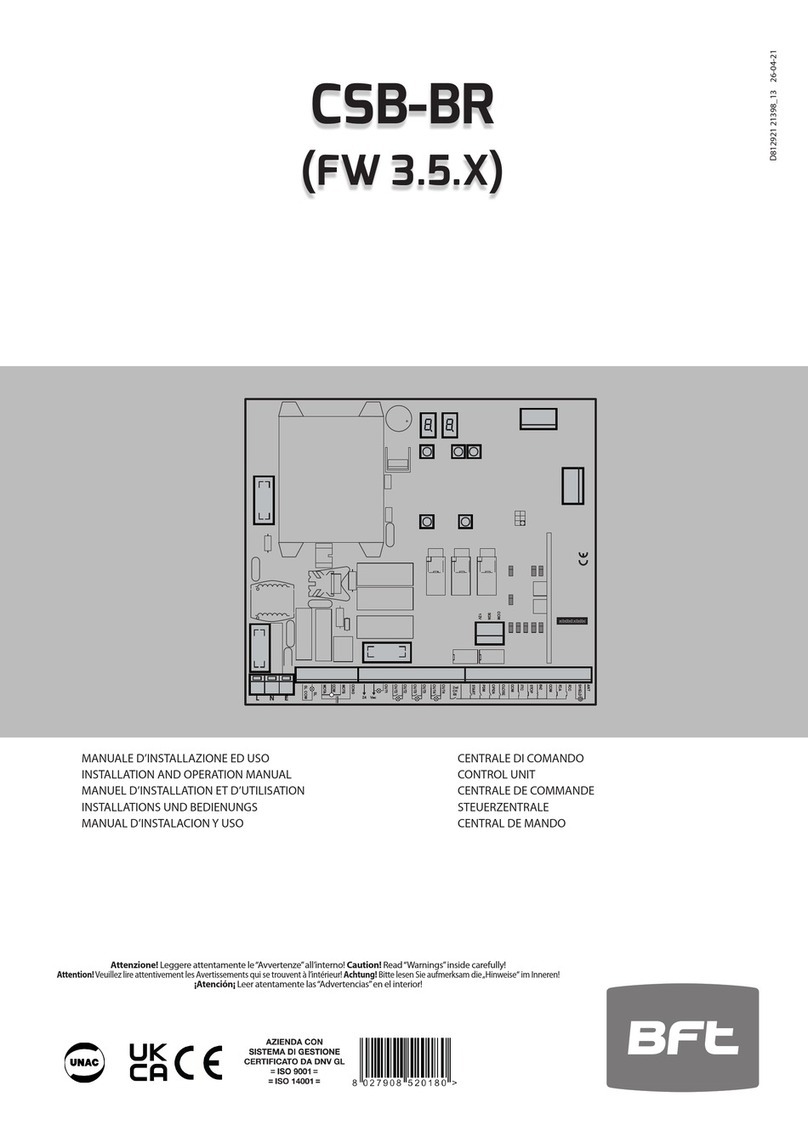 BFT CSB-BR User manual