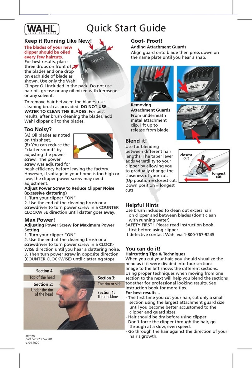 Wahl MC3 quick start guide