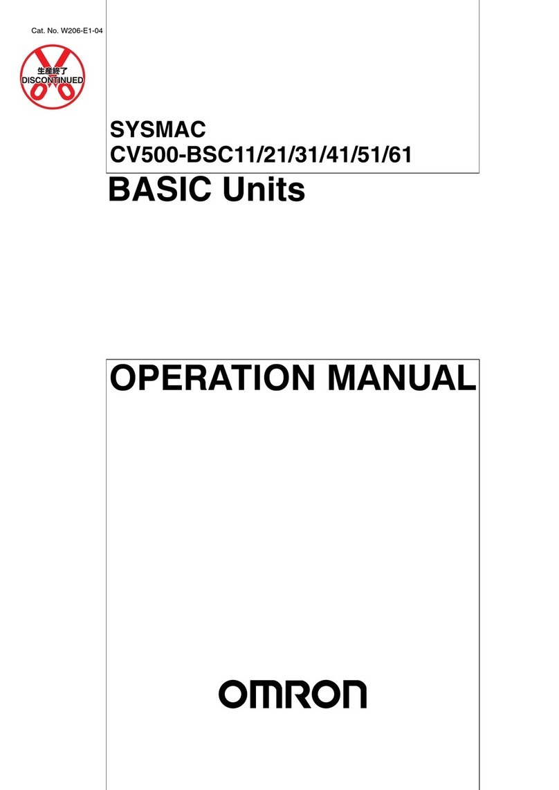 Omron SYSMAC CV500-BSC11 Operation manual