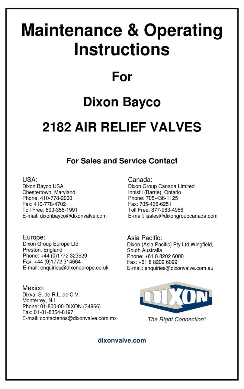 Dixon Bayco 2182 Operating and maintenance manual