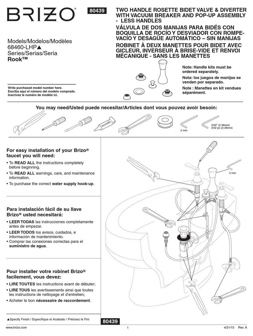 Brizo Rook 68460-LHP Series manual
