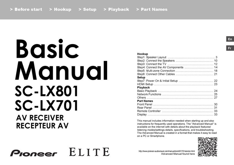 Pioneer SC-LX701 Installation guide