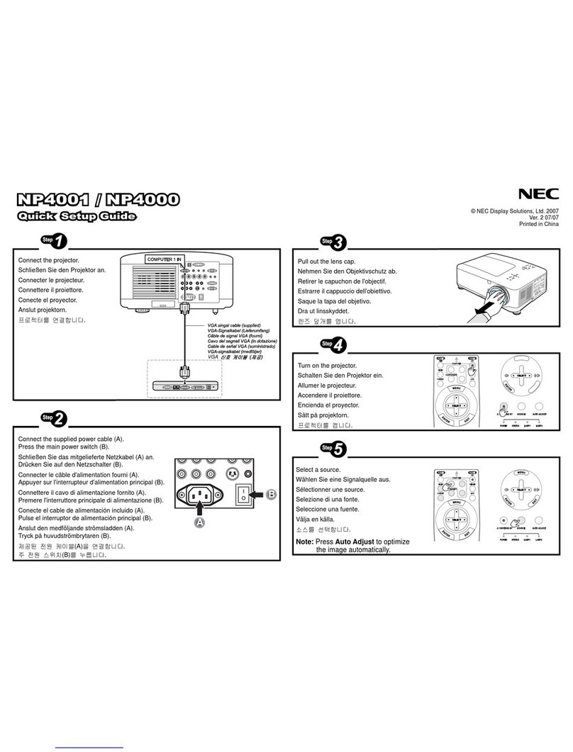 NEC NP4000 User manual NEC NP4000 User manual