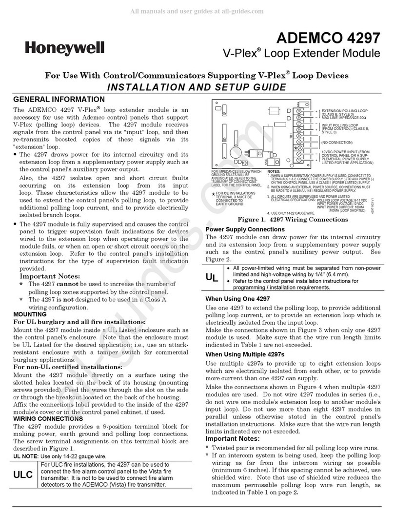 Honeywell V-Plex ADEMCO 4297 Assembly instructions
