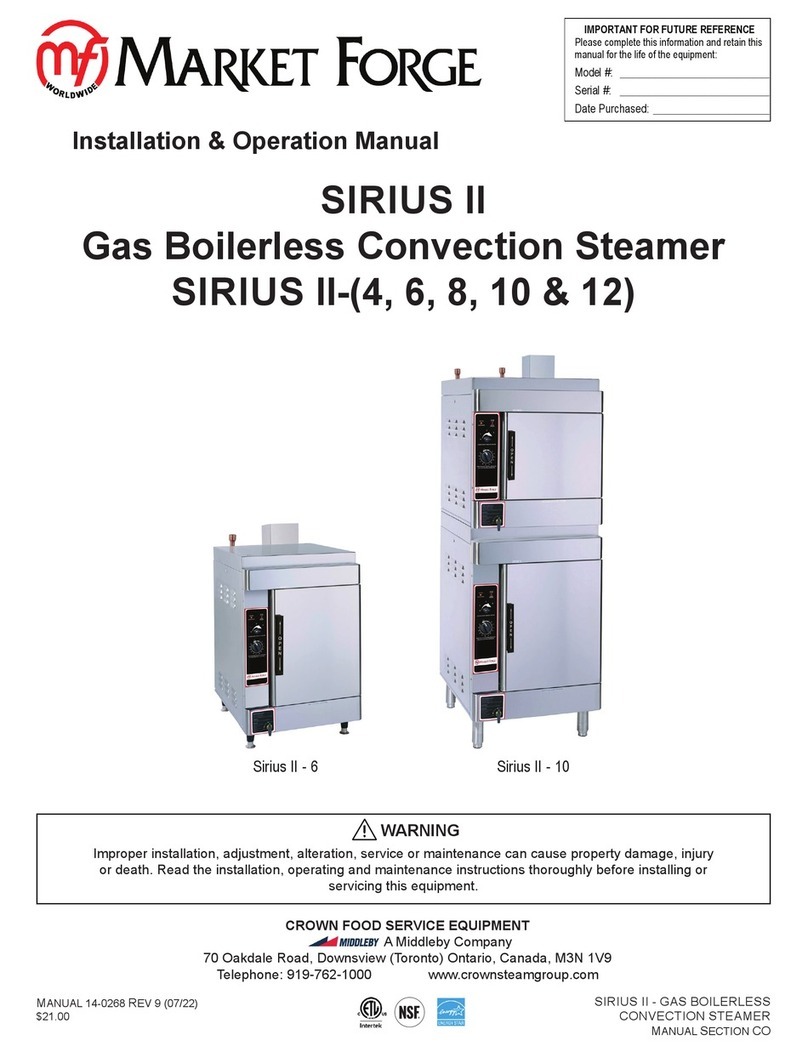 Market Forge Industries SIRIUS II Series User manual