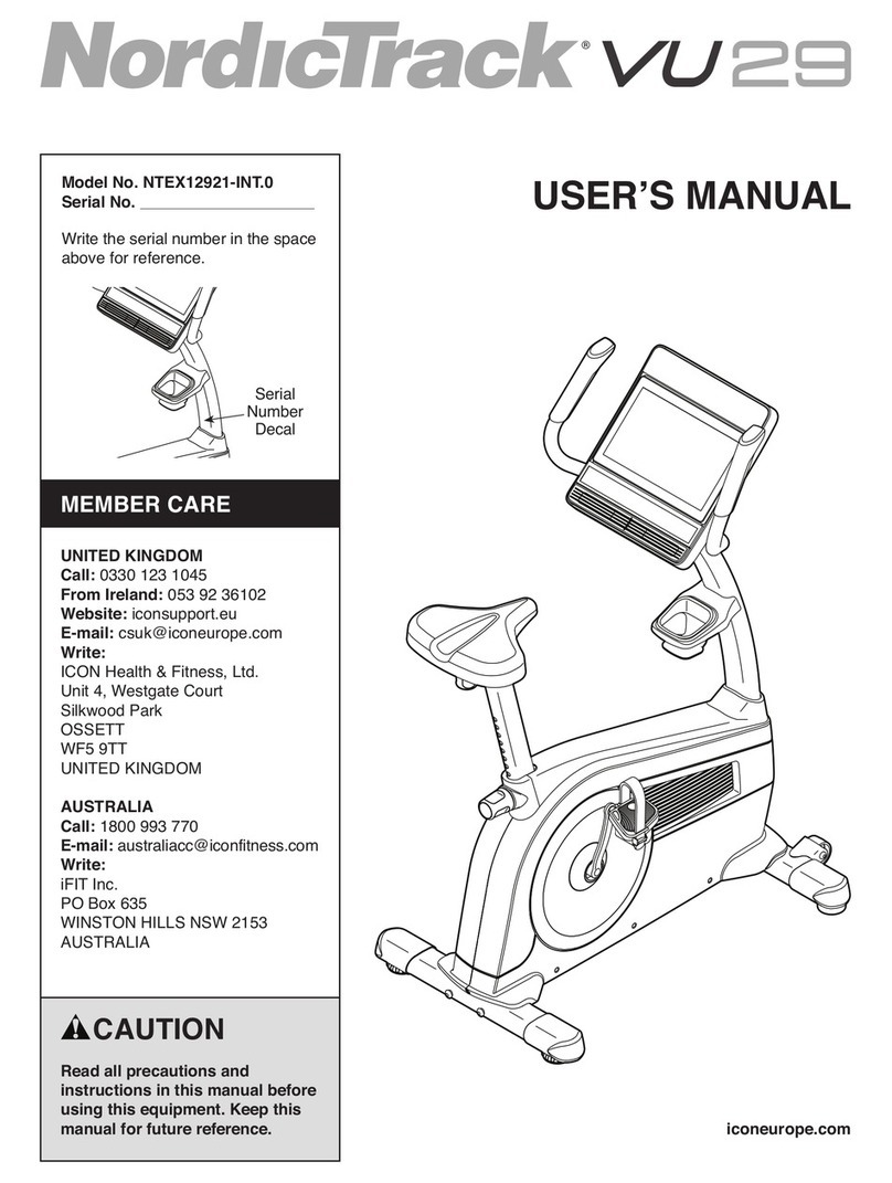 ICON NordicTrack VU29 User manual