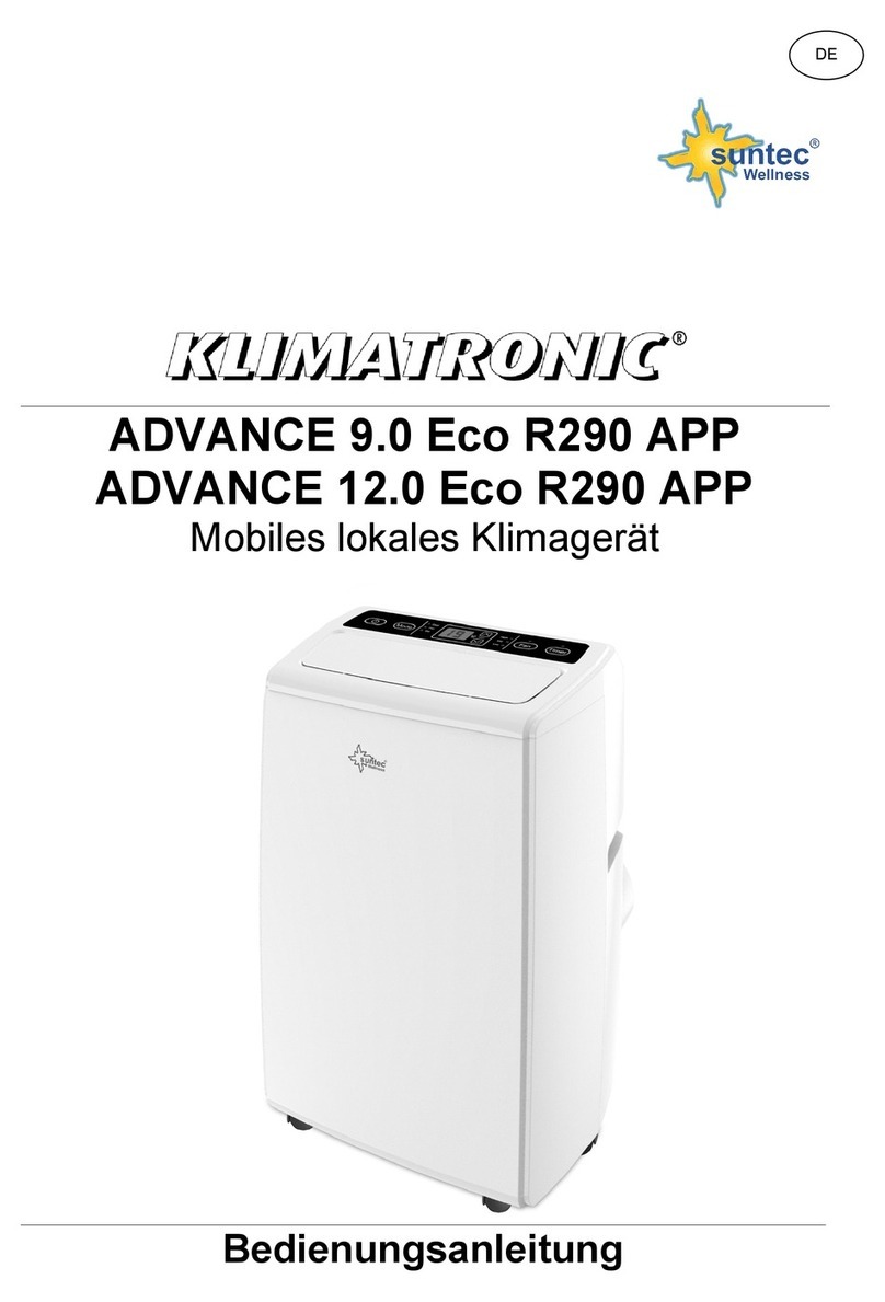 Suntec Wellness KLIMATRONIC ADVANCE 9.0 Eco R290 APP User manual