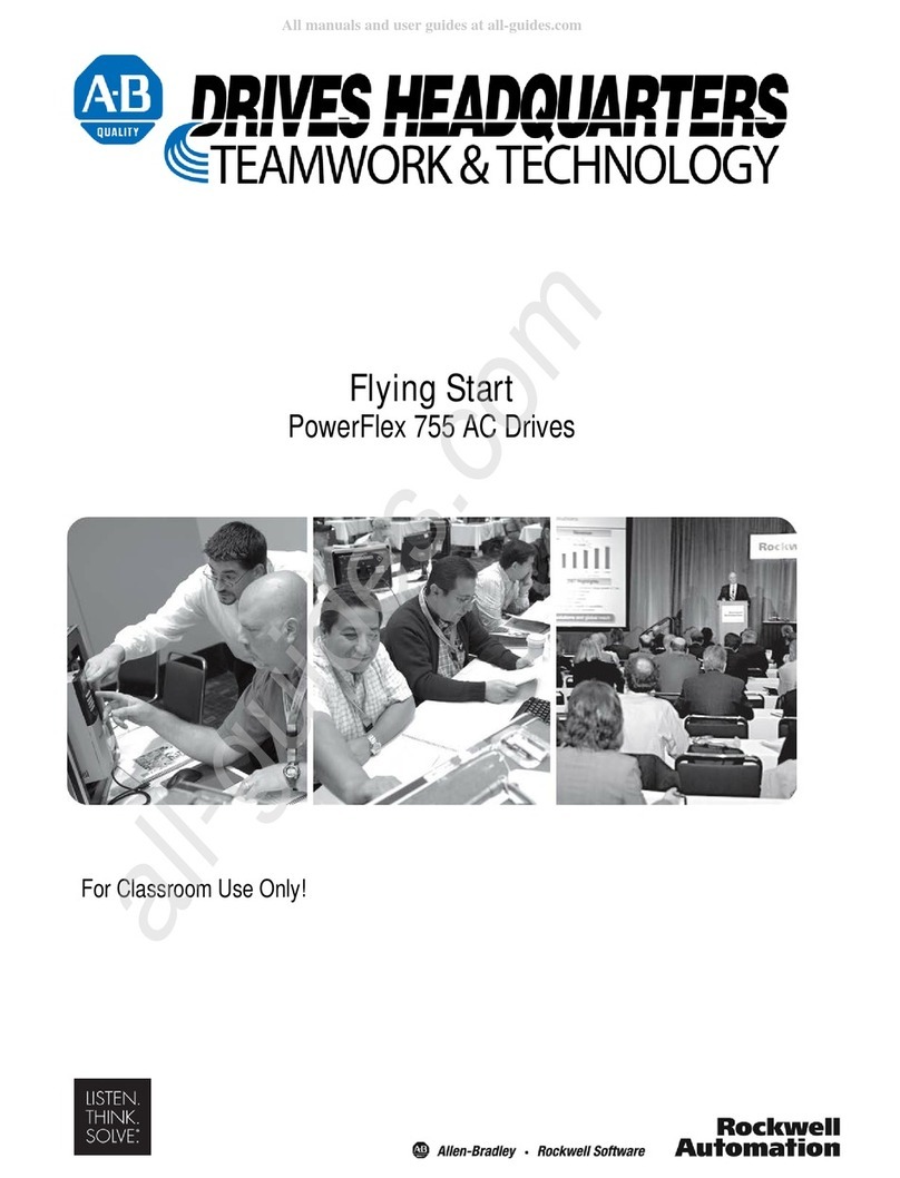 Rockwell Automation Allen-Bradley DRIVES HEADQUARTERS Flying Start PowerFlex... User manual Rockwell Automation Allen-Bradley DRIVES HEADQUARTERS Flying Start PowerFlex... User manual