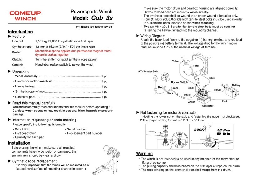 Come.up Winch Cub 3s User manual Come.up Winch Cub 3s User manual