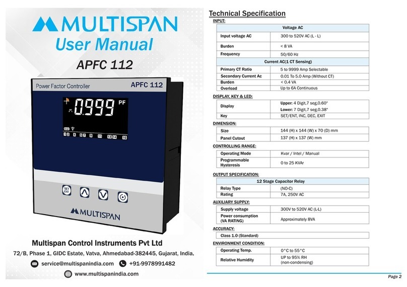 MULTISPAN APFC 112 User manual