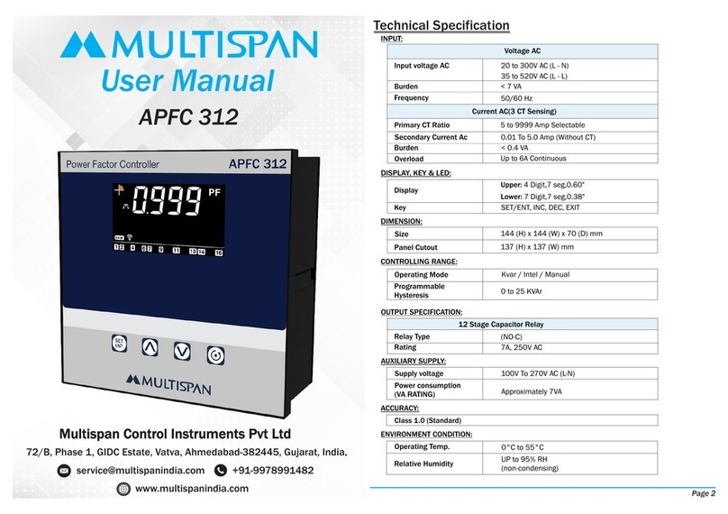 MULTISPAN APFC 312 User manual