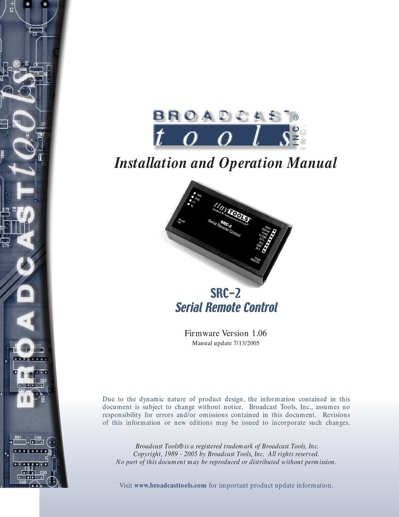 Broadcast Tools SRC-2 User manual Broadcast Tools SRC-2 User manual